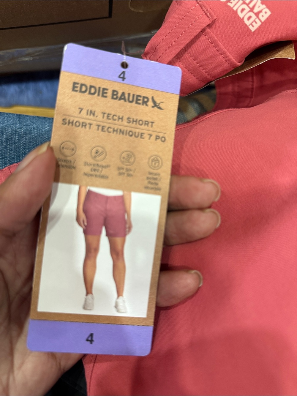 Eddie Bauer Women's 7" Tech Shorts in Coral